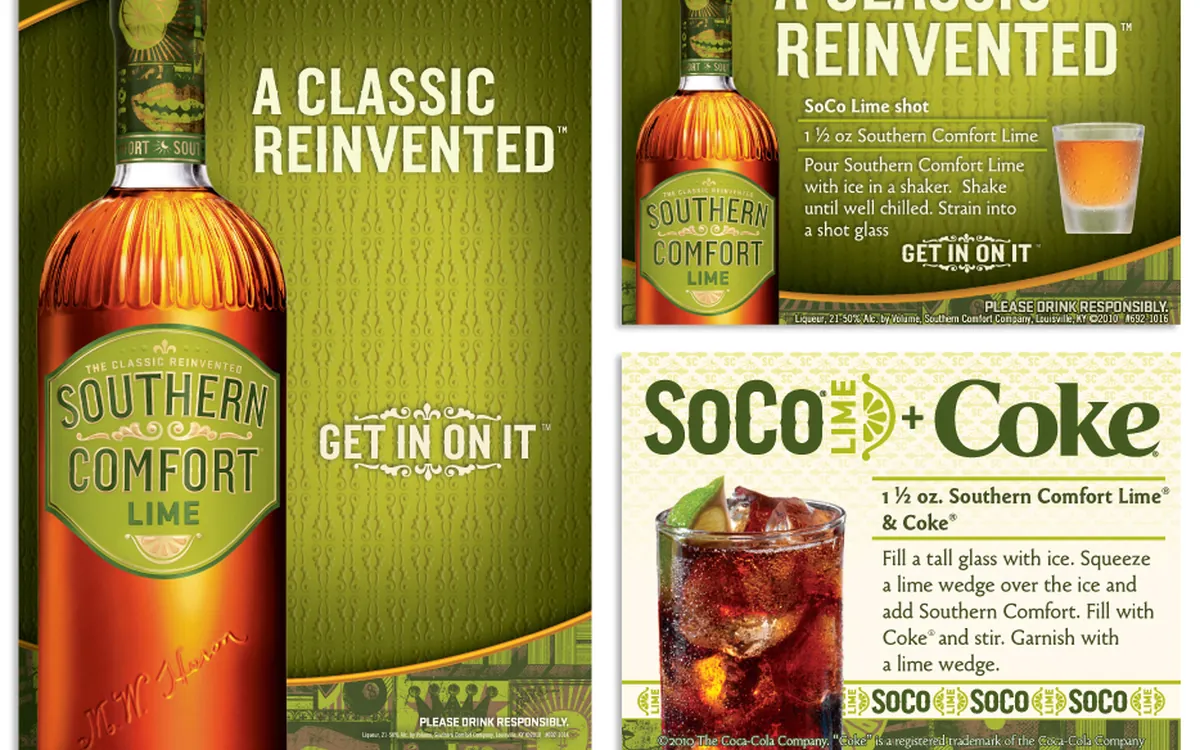 Southern Comfort in-store posters and point-of-purchase materials